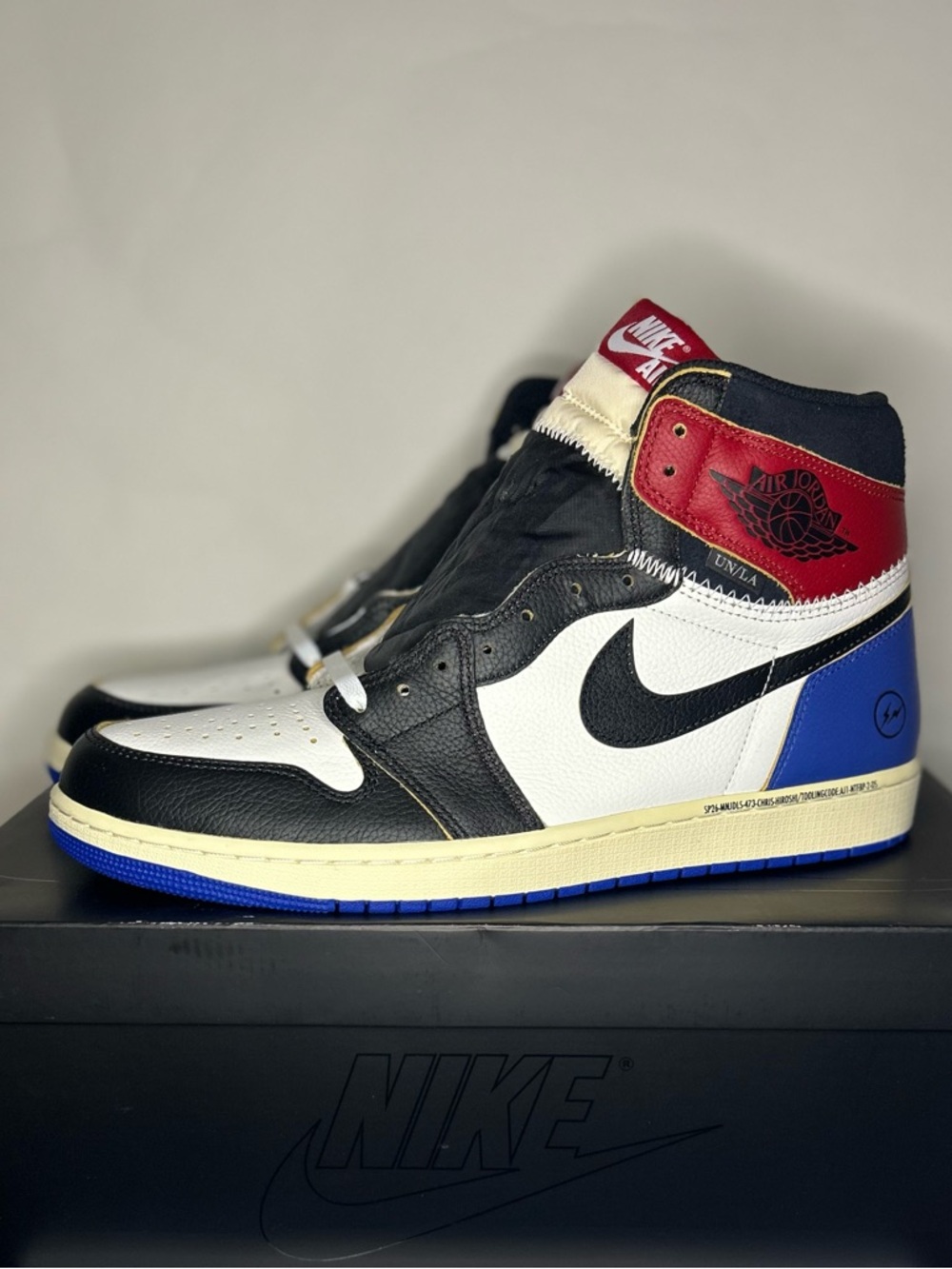 Jordan 1 High Fragment Union LA Size 14 Men Shoes